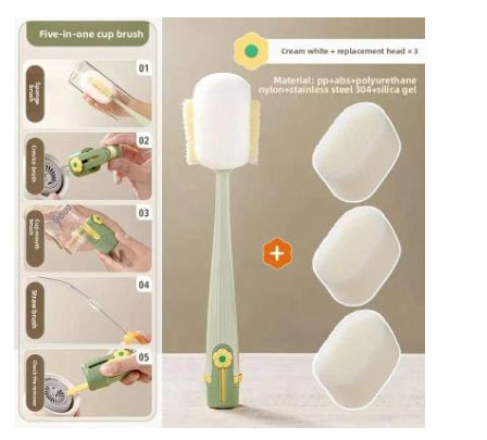 5-in-1 Multifunctional Cup & Bottle Cleaning Brush