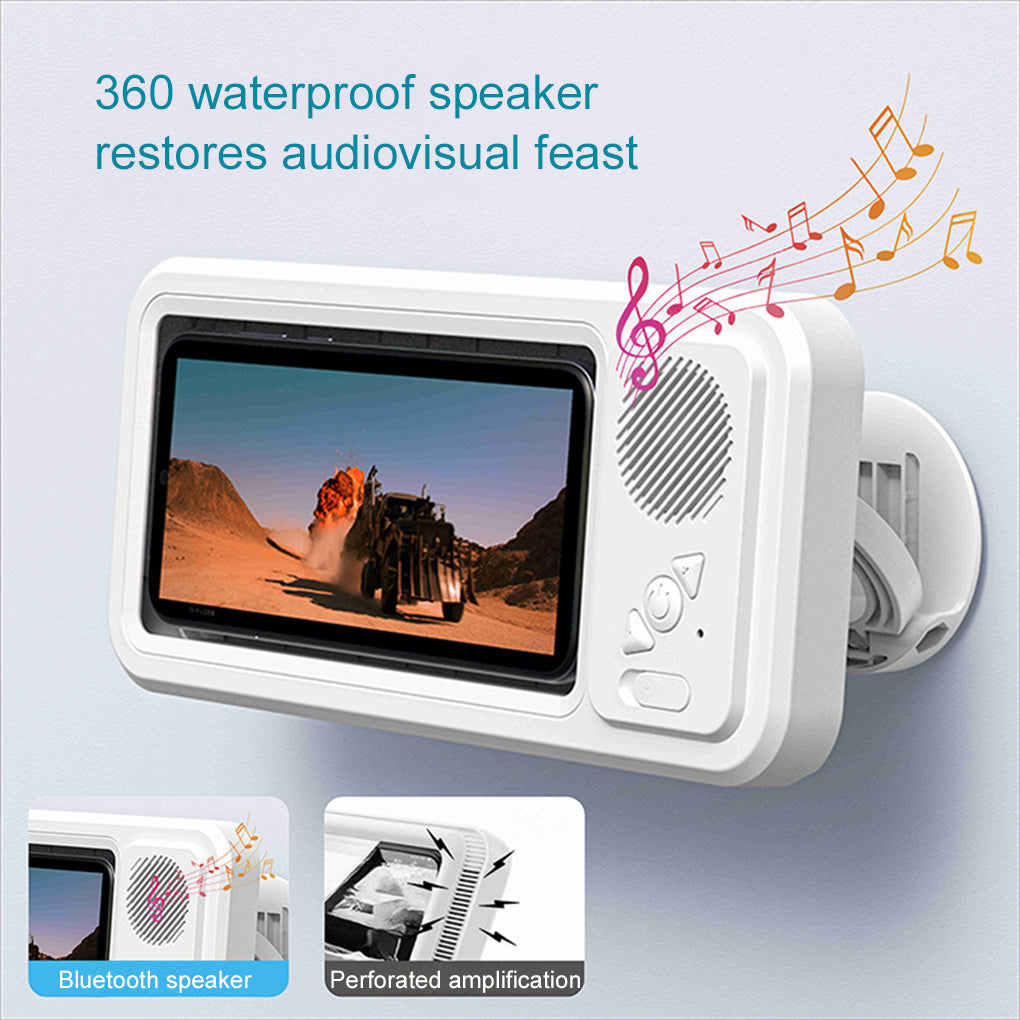 2-in-1 Waterproof Shower Phone Holder & Bluetooth Speaker