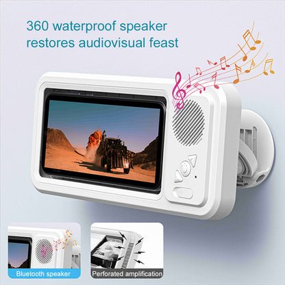 2-in-1 Waterproof Shower Phone Holder & Bluetooth Speaker
