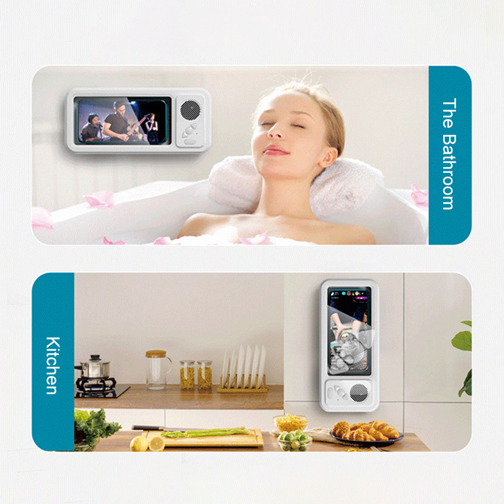 2-in-1 Waterproof Shower Phone Holder & Bluetooth Speaker