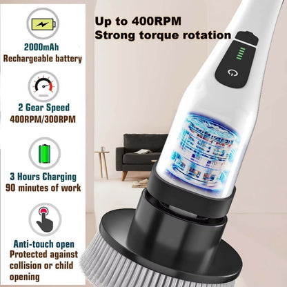 9-in-1 Electric Spin Scrubber Brush