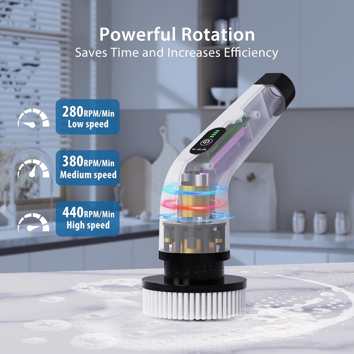 9-in-1 Electric Spin Scrubber Brush