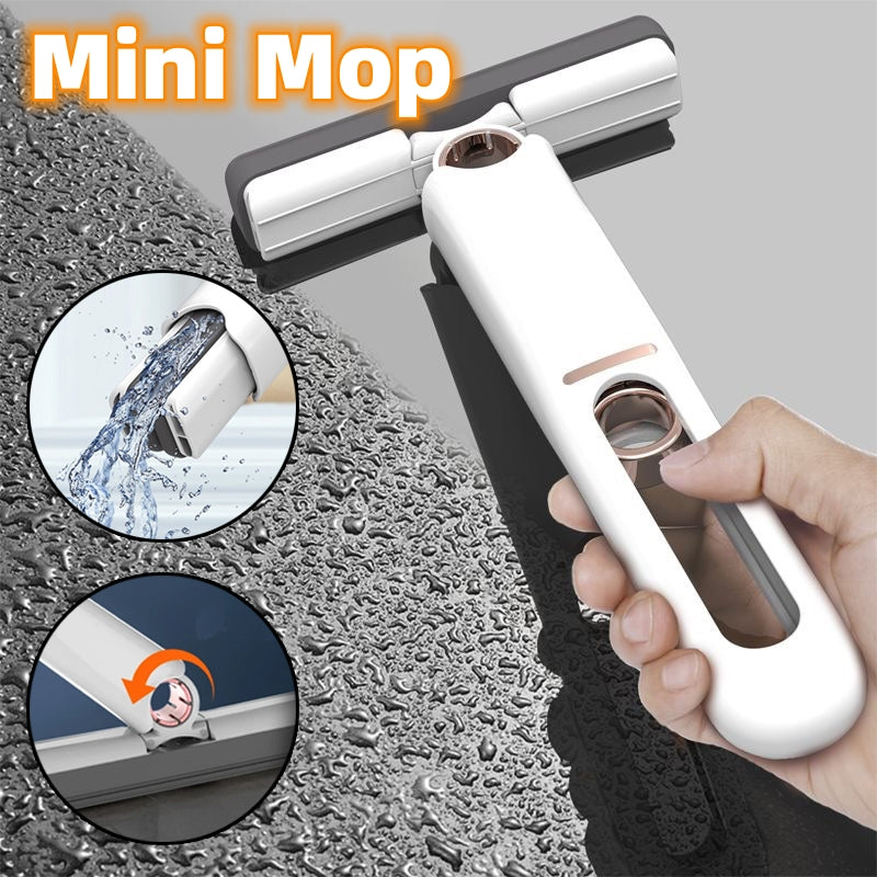 Mini Sponge Mop Squeegee – Portable Window, Kitchen & Car Cleaning Tool
